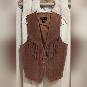 Fringe Leather Vest sz-S 🧡